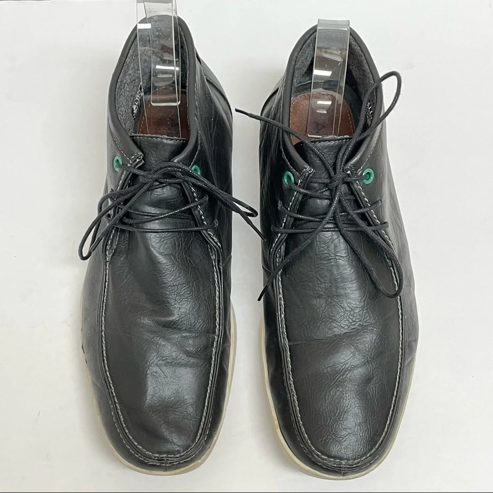 Aldo black leather ankle boots booties sz 11